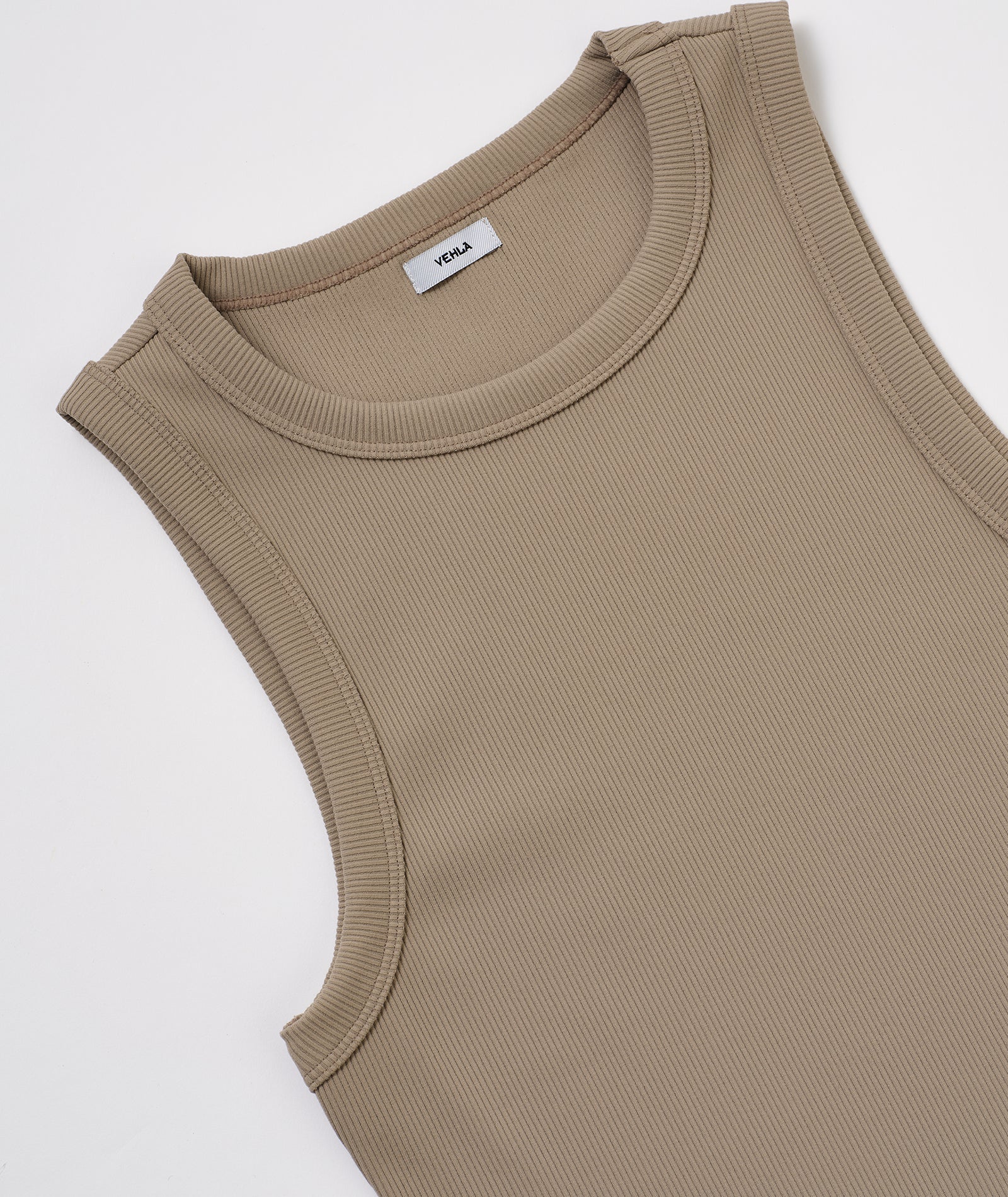 RIBBED TANK - TAUPE - Image 11